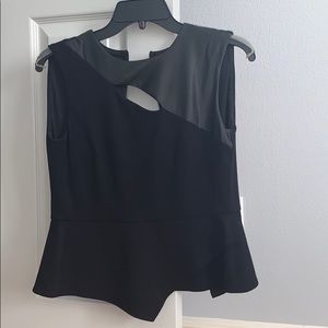 bcbg zip up top with oval opening